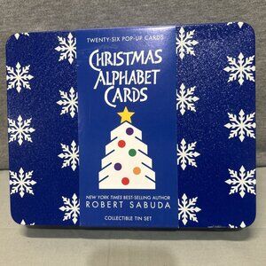 Robert Sabuta Christmas Alphabet Pop-Up (26) Cards in Tin 2005 New & Unopened